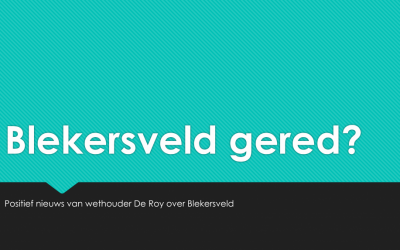 Wordt Blekersveld door de wethouder gered?