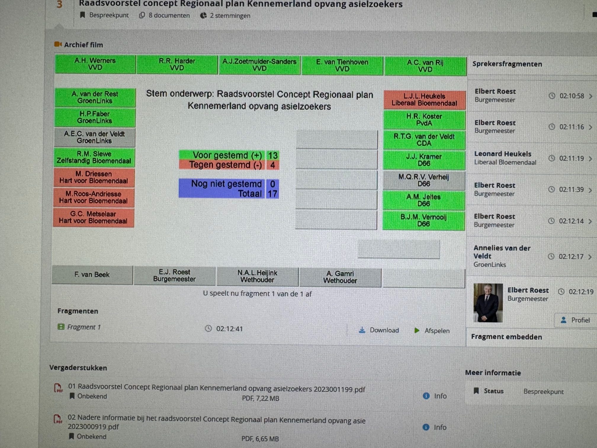 raadsvoorsel concept regionaal plan kennemerland opvang asielzoekers